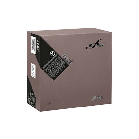 TOVAGLIOLO 38X38 2V TISSU' CACAO 40 PZ.